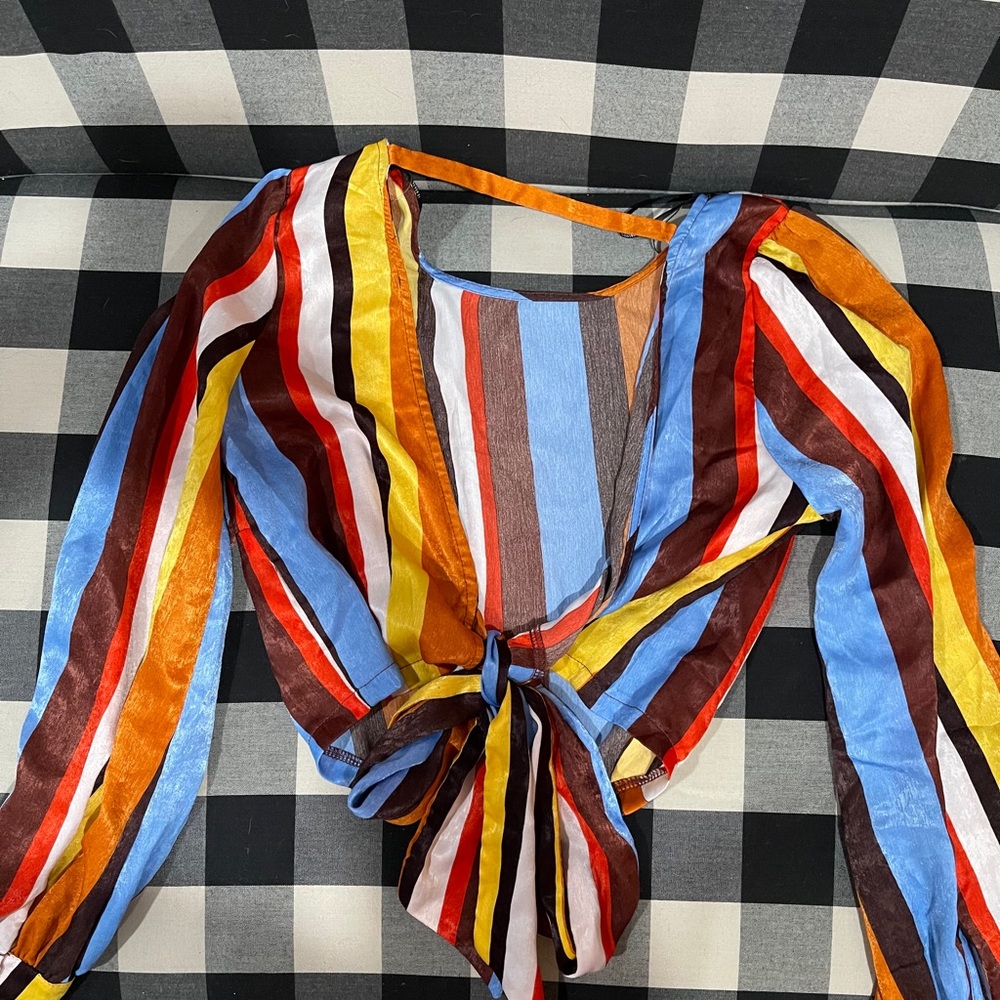 COPY - Silk striped crop top